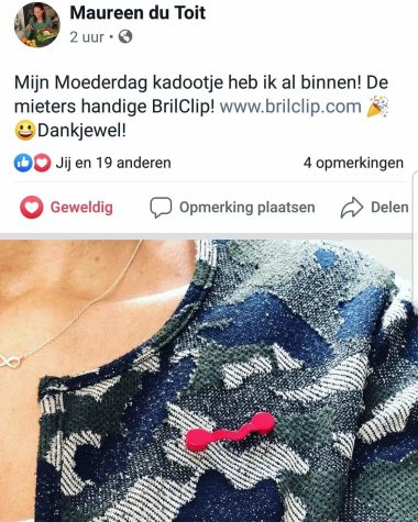 Maureen du Toit kreeg deze BrilClip voor moederdag!